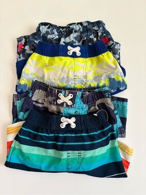 Lot of Boy’s 12M Swim Shorts Multi Brands and Multi Colors